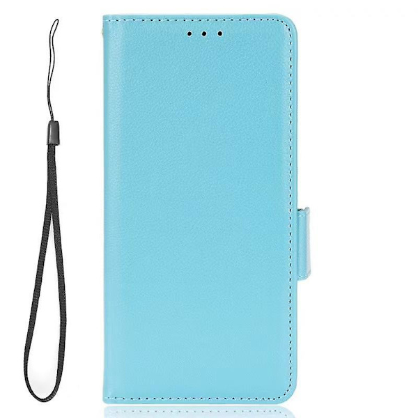 För Motorola Defy 2 5g / Cat S75 5g Pu läder case Litchi Texture Flip Stand Cover Vit Baby Blue