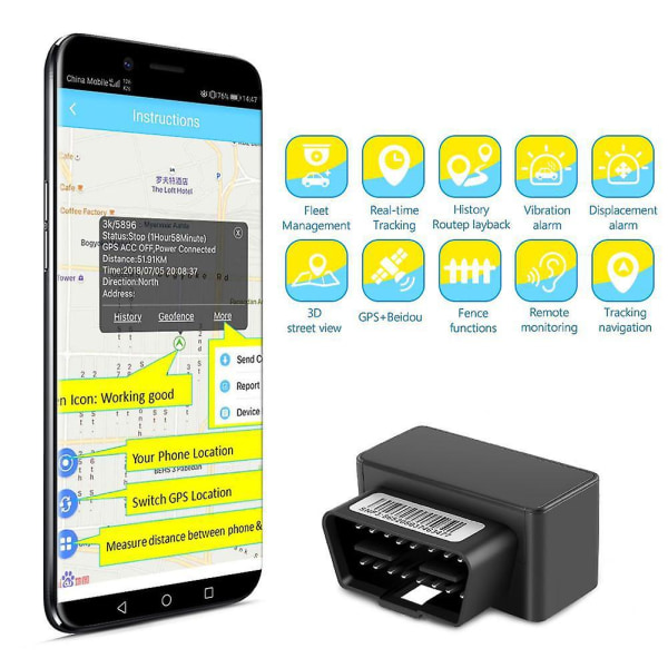 2023 Ny GPS-lokalisering Obd-fordon förlorade Preventer Fjärrlyssningsutrustning 4G network