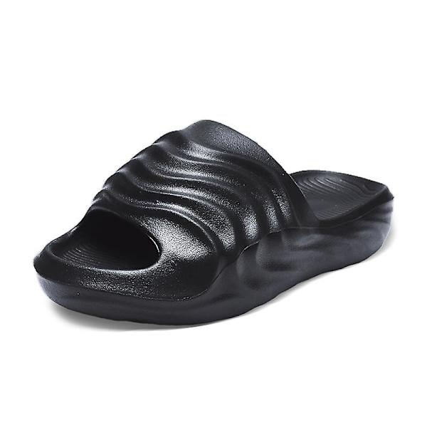 Strandtofflor för män Modesandaler Utomhus Halkfria inomhusskor 3B3069 Black 41-42