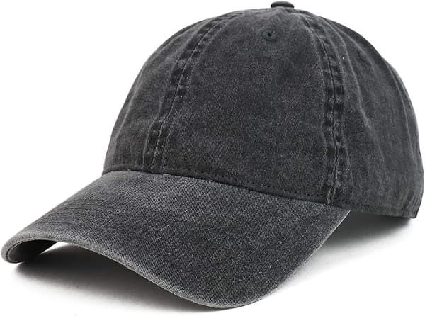 Svart enkel cap Unisex bomullspigmentfärgad cap null none