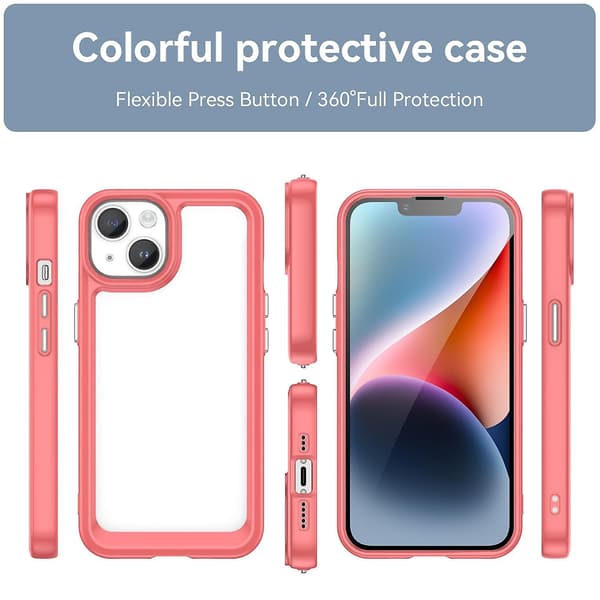 Akryl + TPU phone case för iPhone 15 Red