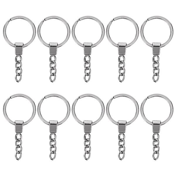 20st legeringsnyckelring Lost-proof nyckelring Praktiska nyckelringar (nickelfärg) Nickel color 6x2.8x0.5cm