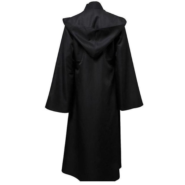 Jedi / Sith Robe för vuxna män Star Wars Cosplay Kostym Hooded Cloak Robe Tmall L Black