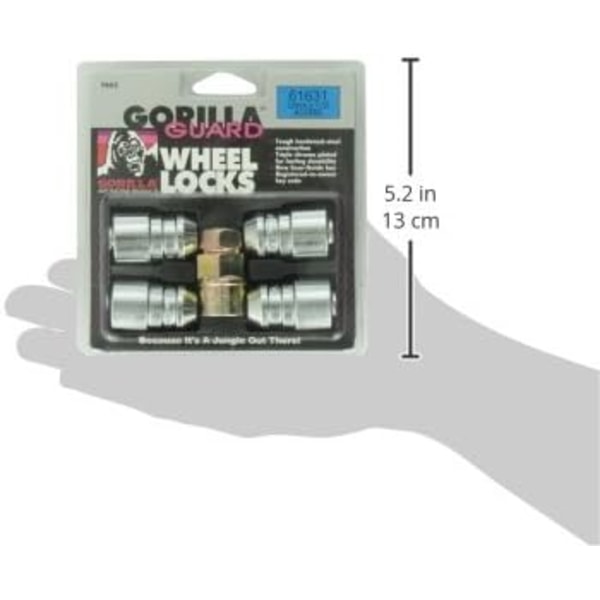 Gorilla Automotive 61631 Acorn Gorilla Guard Locks (12 mm x 1,50 trådstorlek) - paket med 4 12-mm X 1.50