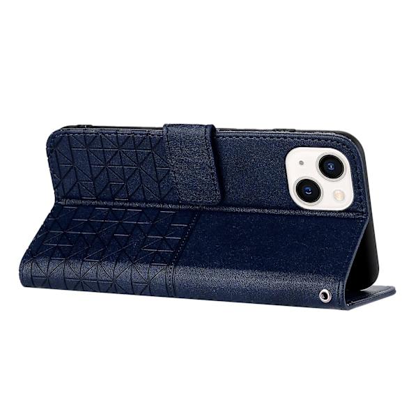 Rhombic Texture Case för iPhone 15 Plus Blue