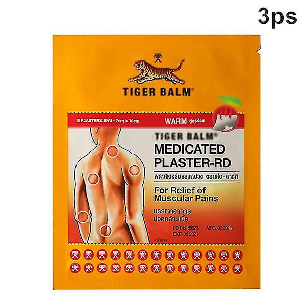 Tigerbalsam Gips Lindring Smärta För Kvinnor Män Effektiv Varm Eller Cool Hög kvalitet 3ps Large Red
