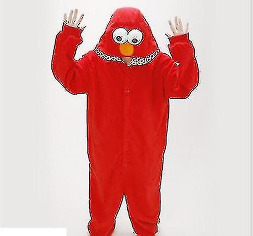Vuxen Sesame Street Cookie Elmo Costume_y Red M