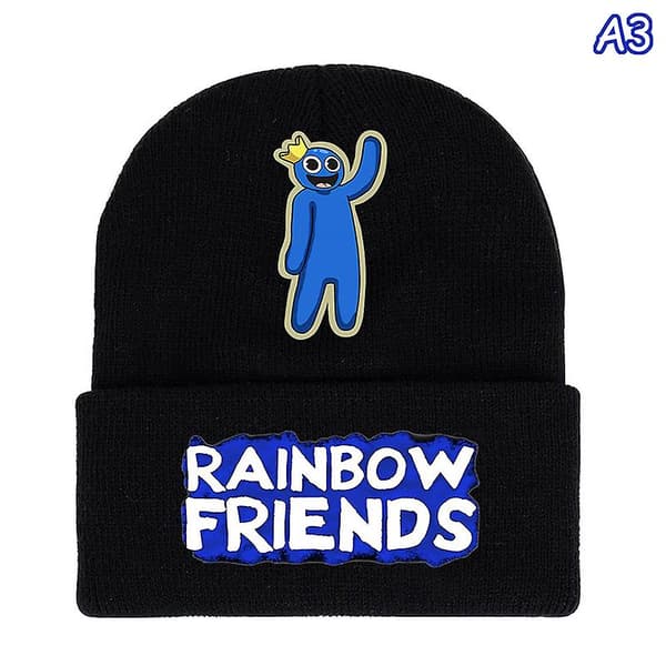 Roblox Rainbow Friends stickad mössa kall vinter varm cap Söt spel A3 1 pc