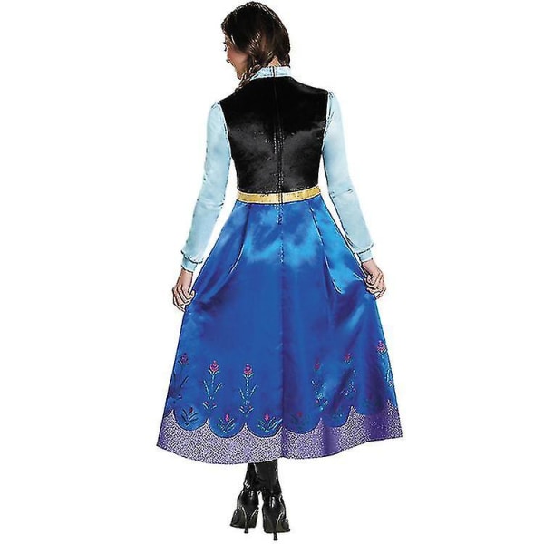 Vuxen Prinsessan Anna Elsa Kostym Jul Cos Fancy Dress Outfit Anna XL