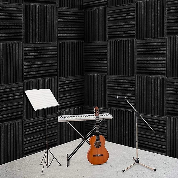 24st Studio Akustiska Skumpaneler Ljudisolerade Svamptrumma Ktv Rum Absorptionsbehandling Polyuretan black none
