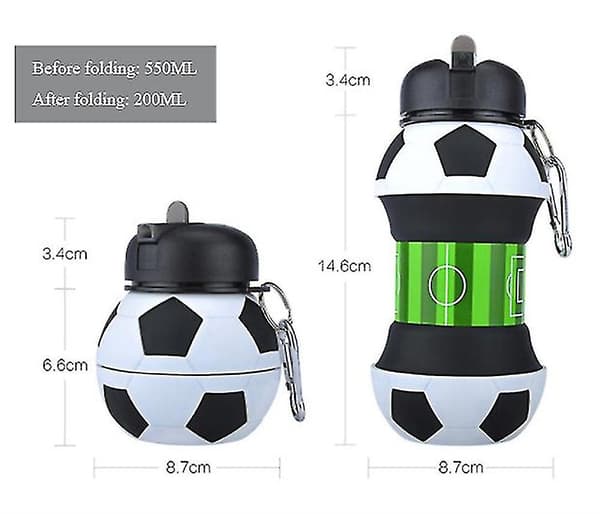 Utomhussport Vattenflaska Basket Tema Silikon Folding Cup Baseball