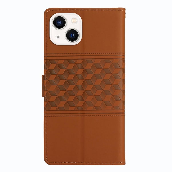 Diamantpräglat case för iPhone 15 Plus Brown