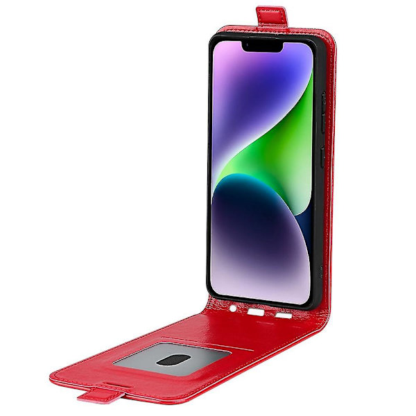 R64 Vertical Flip Case för iPhone 15 Red