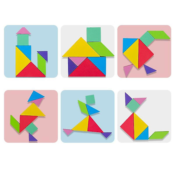 Magnetisk 3D Pussel Jigsaw Tangram Spel Lärande Pedagogiska ritbrädespel Toy Gift null none