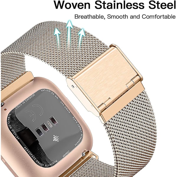 Fitbit Versa 2 Damband Justerbar Rostfritt stål