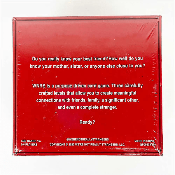 We're Not Really Strangers Card Game - Ett interaktivt kortspel för vuxna och isbrytare null none