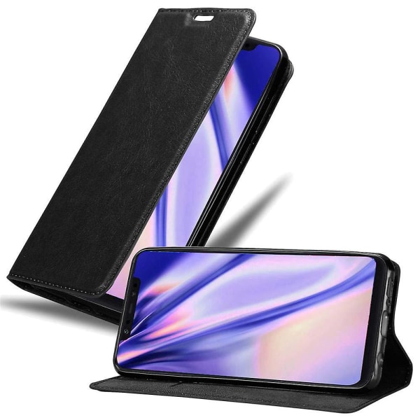 Xiaomi Mi 8 Hülle Cover Case Etui - mit Stand Funktion och Kartenfach NIGHT BLACK Wed 8