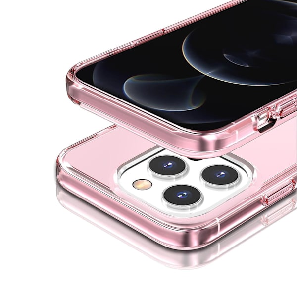 Transparent phone case för iPhone 15 Pro Pink