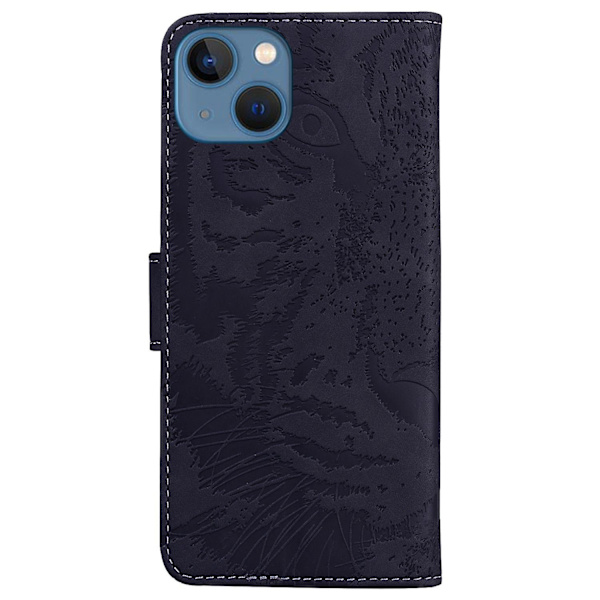 Tiger-präglat case för iPhone 15 Black