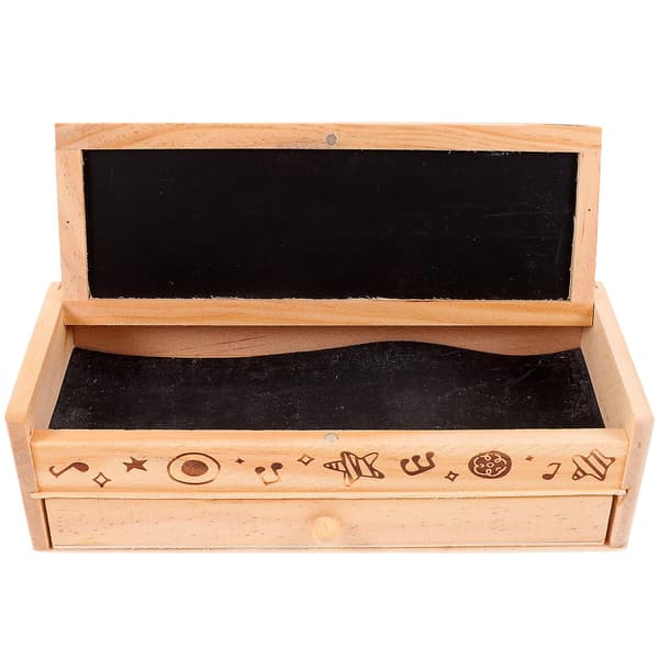 Dubbellagers brevpapper Förvaringslåda Multifunktion trä case för student brevpapper As Shown 20X8cm