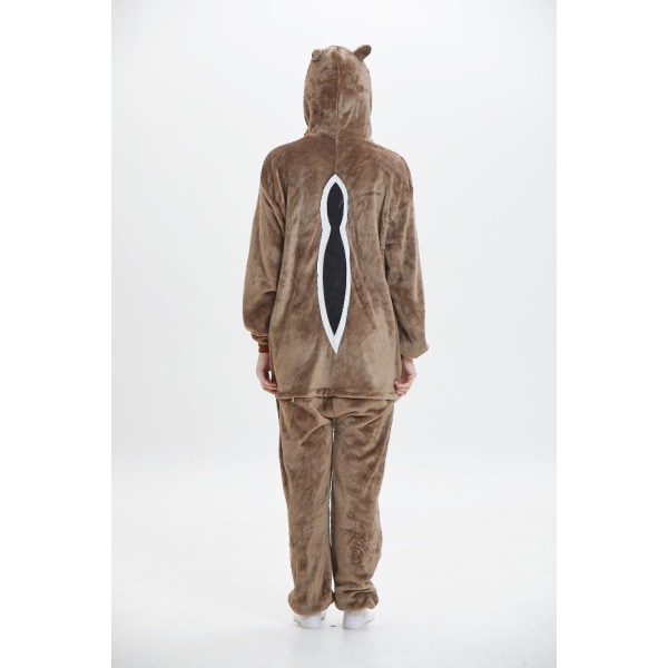 Chipmunk Pyjamas Djurdräkt Jumpsuit Halloween Cosplay S