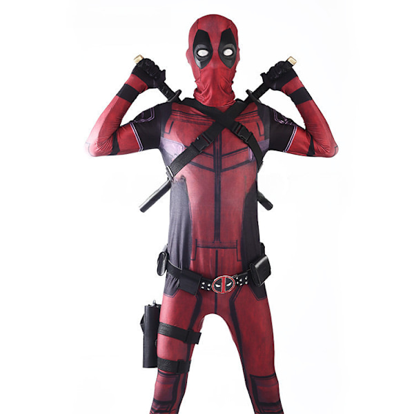 Halloween Spot Performance Suit Superhero Deadpool Lycra Leotard Anime Costume cosplay Costume belt Adults L