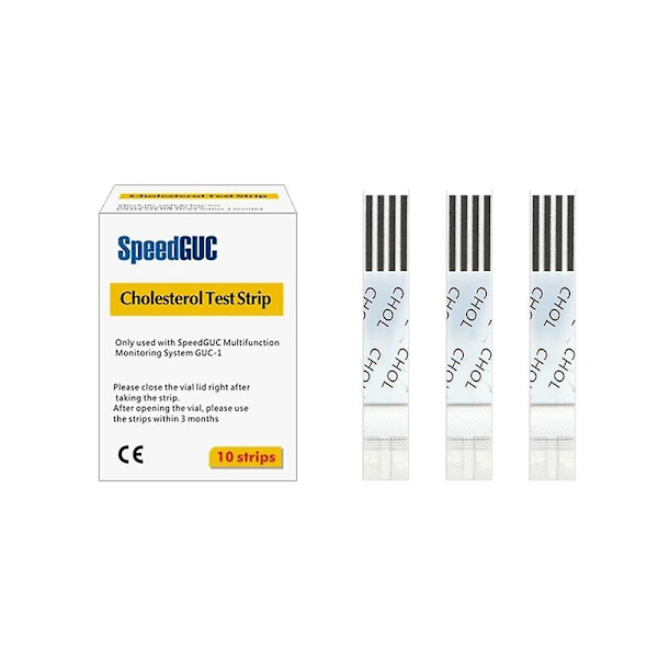 Speedguc urinsyratestremsor Kolesteroltestremsor Blodsockertestremsor cholesterol 10pcs