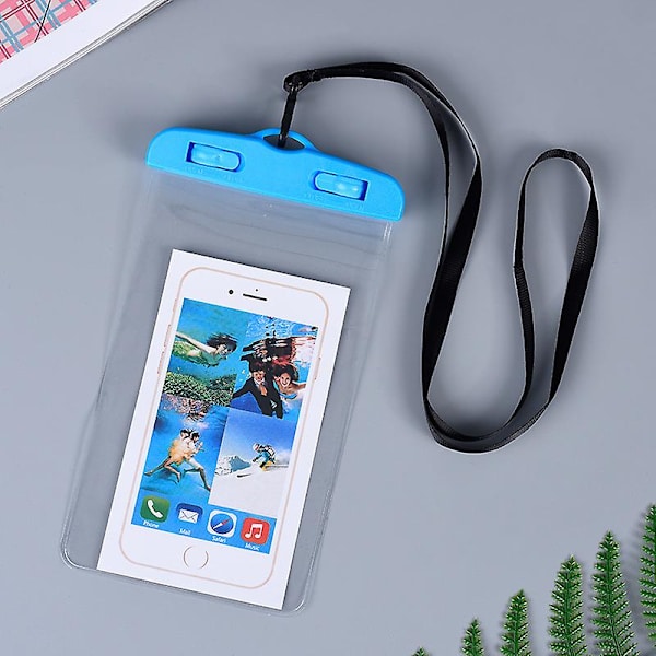 Vattentätt phone case Drift Cover Simning Vattentät väska för 6-tums cover Påse Case Undervattens torrväska Case C B-Blue
