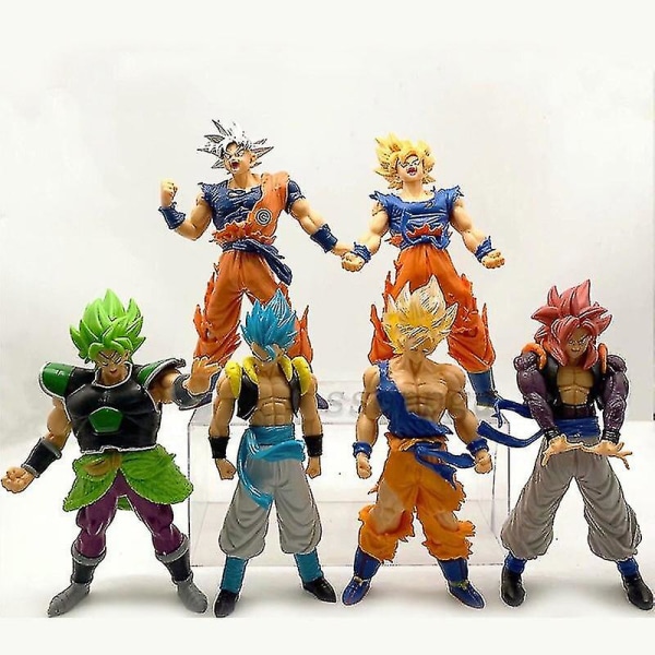 6st 18cm Dragon Ball Figur Son Goku Kakarotto Vegeta Broli Jiren Pvc Action Figur Collection Modell Leksaker Docka Barn Presenter null none