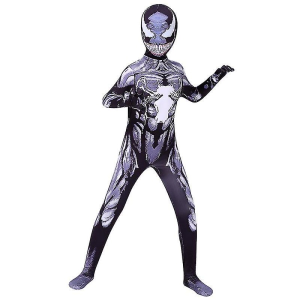 Venom Carnage Spiderman Cosplay Kostym Barn Vuxen Zentai Bodysuit Black 100 Kids (90-100cm)