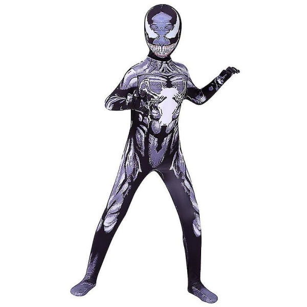 Venom Carnage Spiderman Cosplay Kostym Barn Vuxen Zentai Bodysuit Black 110 Kids (100-110cm)