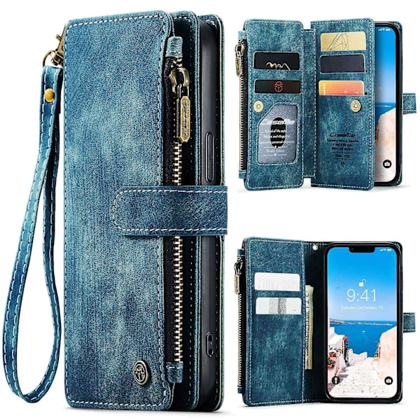 Multifunktionellt case för iPhone 15 Plus Blue