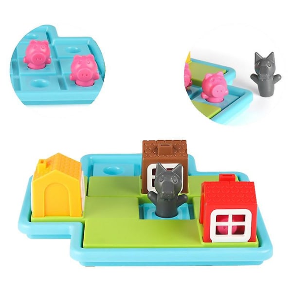 Tre små grisar Smart Hide&Seek Brädspel Utmaningar Skill Building Pussel Logic Game null none