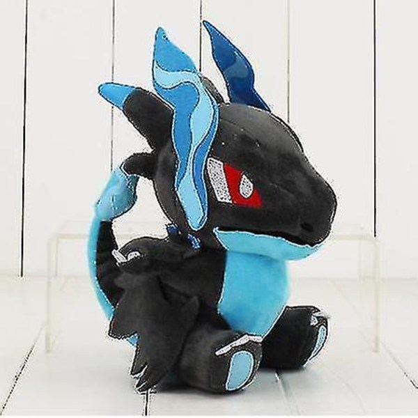 22 cm Mega plyschleksak Blå Charizard Version stoppad docka för barn null none