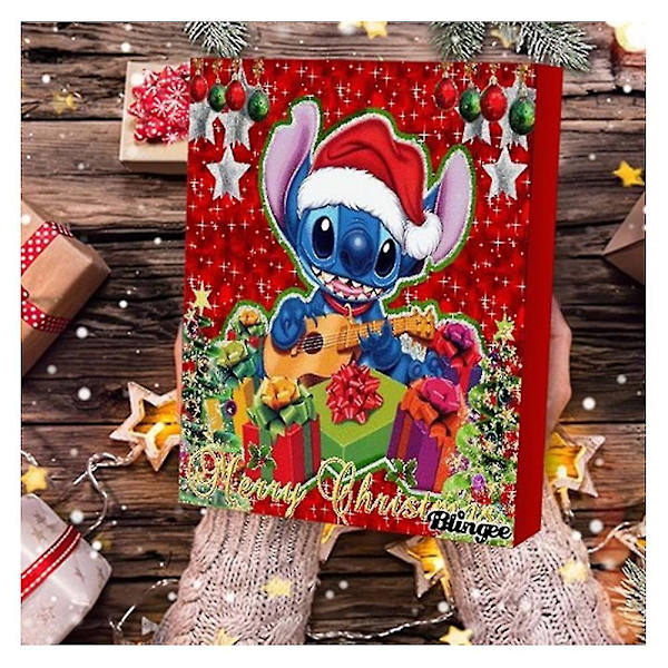 Anime Disney Lilo & Stitch Alloy Berlock Tillbehör Jul Adventskalender Armband Halsband Prydnadsföremål DIY Smycken Countdown Calendar-LZ2 C