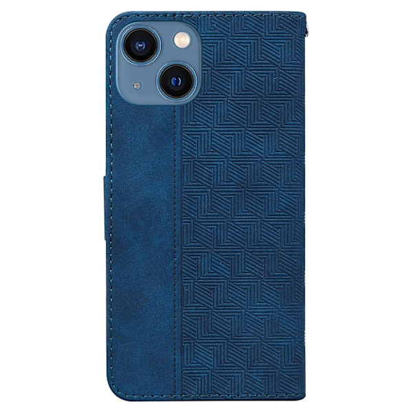 Geometriskt präglat case för iPhone 15 Blue