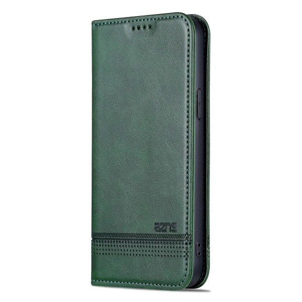 AZNS Calf PU case för iPhone 15 Plus Dark green