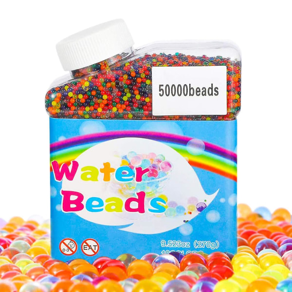 Vattenpärlor, 50 000 st Färgglada vattenkristallpärlor, geljordvatten, vattenädelstenar vasfyllning null none