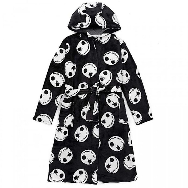 Mardröm innan jul för män Jack Skellington morgonrock Black/White M