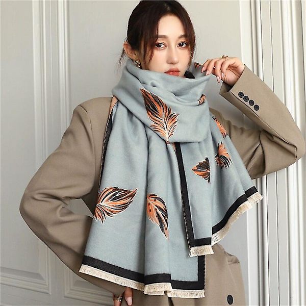 Dam Vinter Varm Cashmere Pashmina Scarf Lyxig Print Filt Sjal Wrap Foulard 2022 Design Poncho Bufanda Echarpe WYT22 5