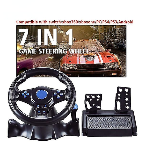 För Switch/Xbox One/360/ps4/ps2/ps3/pc Racing Game Sju-i-ett-ratt Black four in one