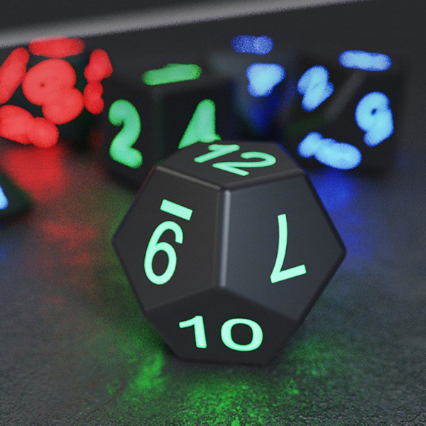 Luminous Dnd Dice Glow In The Dark Dices Rpg Polyhedral Set For Board Game Party_b null none