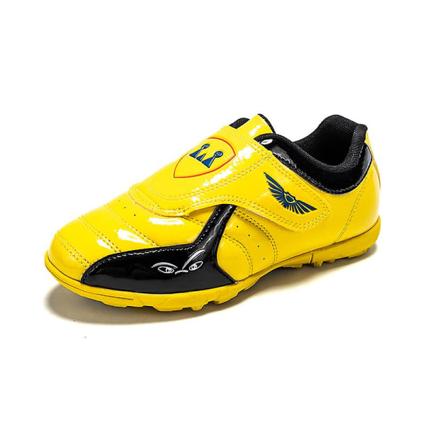 Fotbollsskor för barn Pojkar Flickor Fotbollsskor Grästräning Sport Skor Sneakers Yj22030 Yellow 35