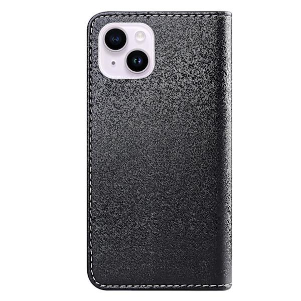 Trefärgat PU- case för iPhone 15 Plus Black
