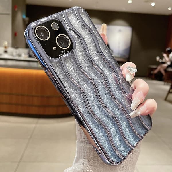 Elektropläterat TPU- phone case för iPhone 15 Blue