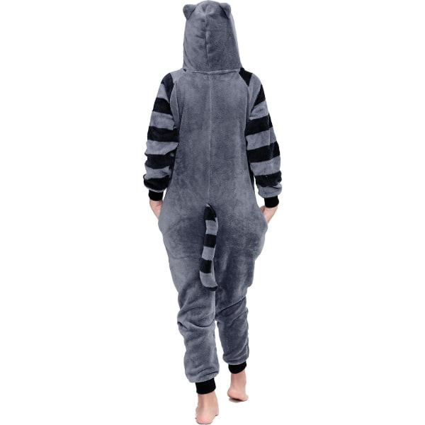 Barn Unisex Super Mjuk fleece Raccoon Onesie Raccoon 3-4 Years