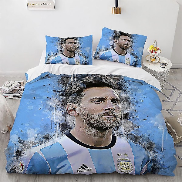 Zqmx-26# Cross Soccer Star 3d Digital Printing Home Quilt Cover, Lakan, Örngott, Sängkläder 220cm