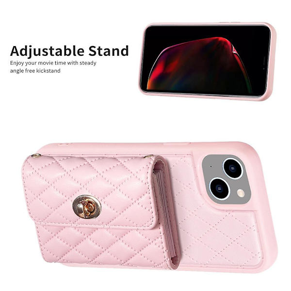Plånbok Case För iPhone 15 Plus Pink