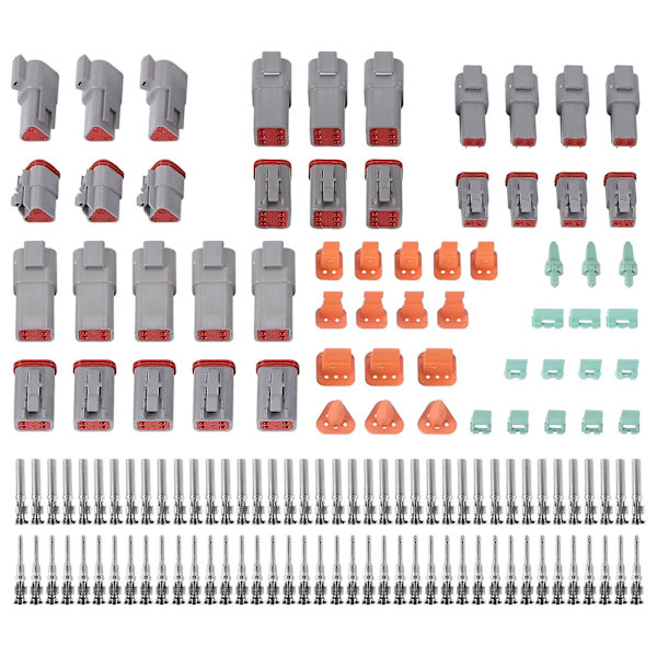 140 st Deutsch Dt Series Waterproof Kit Dt06-2/3/4/6s Dt04-2/3/4/6p Automotive Sealed Plug With Pins Picture Color none