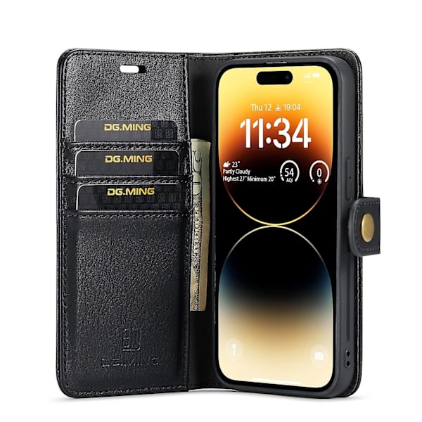 Crazy Horse Case för iPhone 15 Pro Black